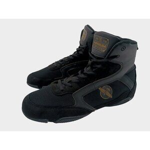 Hayabusa‎ Boxing Shoes Mens Size 7 Black Gold High Top Training Gym Lightweight